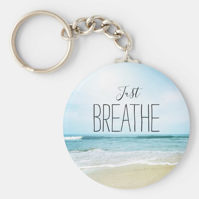 Uppmuntran Breathe Beach Nyckelring (Framsidan)