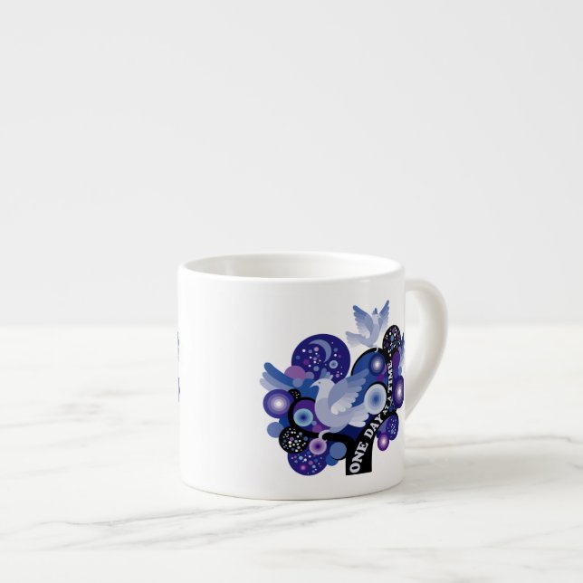 Uppmuntran en dag duvor för ett Time träd Espressomugg (Framsida höger)