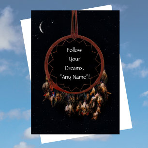Uppmuntran följa dina drömmar Dreamcatcher Kort