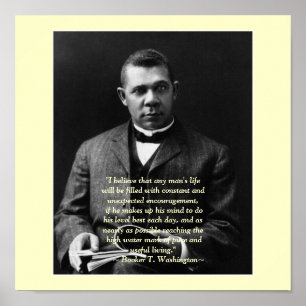 Uppmuntran för Booker T. Washington Poster