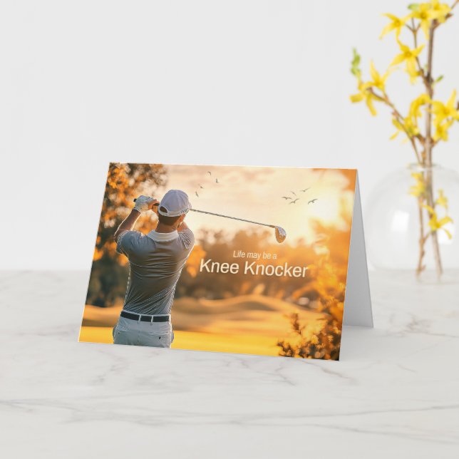 Uppmuntran för en golfare Golf Sport Tema Kort (Gul blomma)