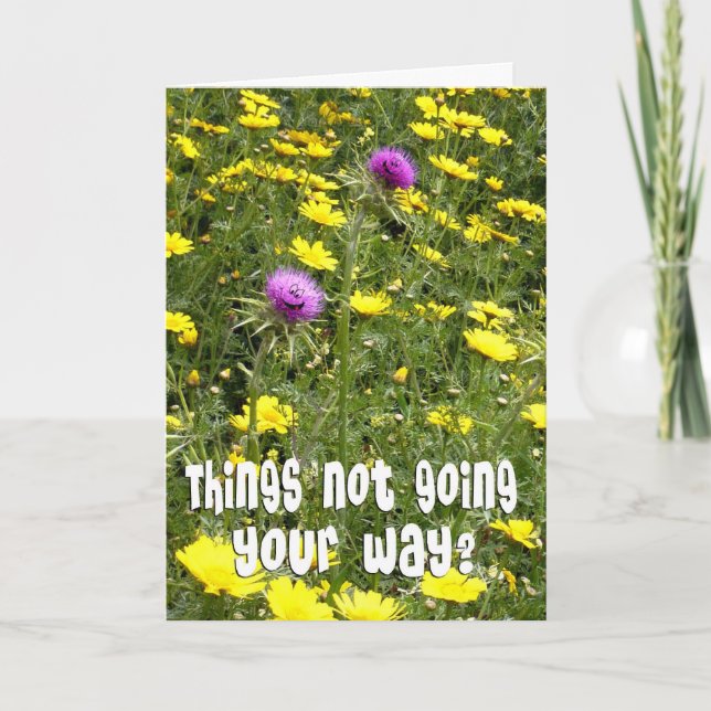 Uppmuntran - Lustigt Thistles Kort (Framsida)