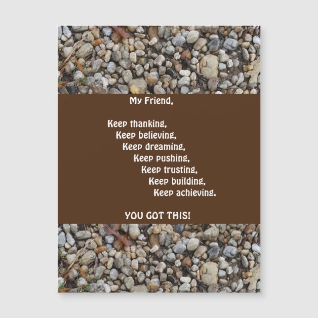 Uppmuntran Man Magnetic Greeting Card (Framsida)