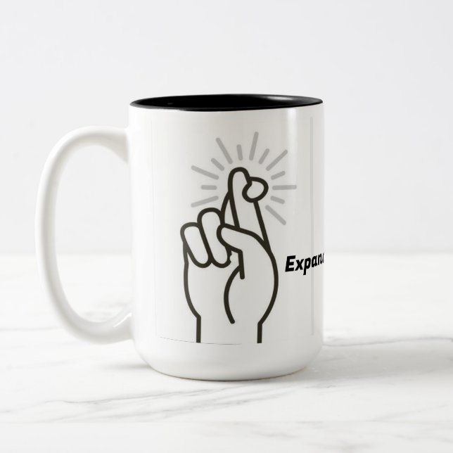 Uppmuntran, motivation Två-Tonad mugg (Vänster)