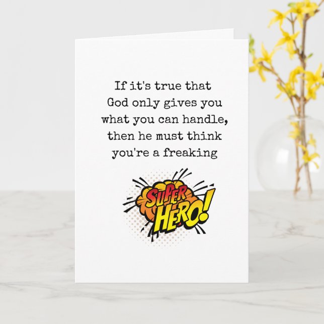 Uppmuntran och supportkort kort (Gul blomma)