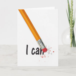 Uppmuntran Pencil Eraser Kort