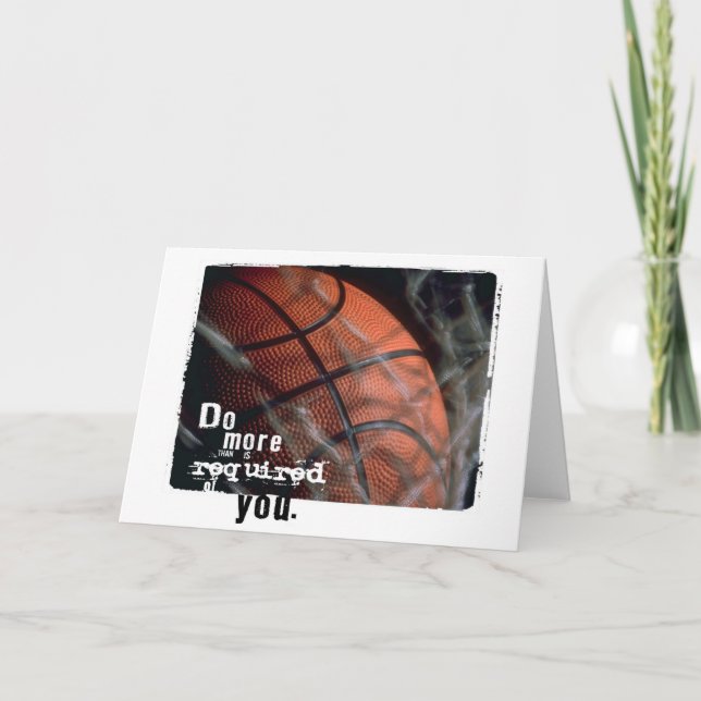 Uppmuntran till basket kort (Framsida)