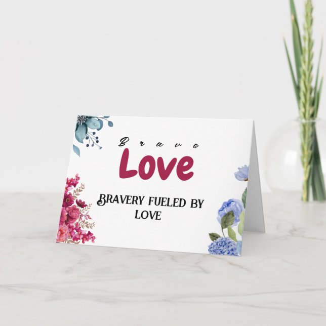 Uppmuntran till kärlek Patientcancerkort Kort (Framsida)