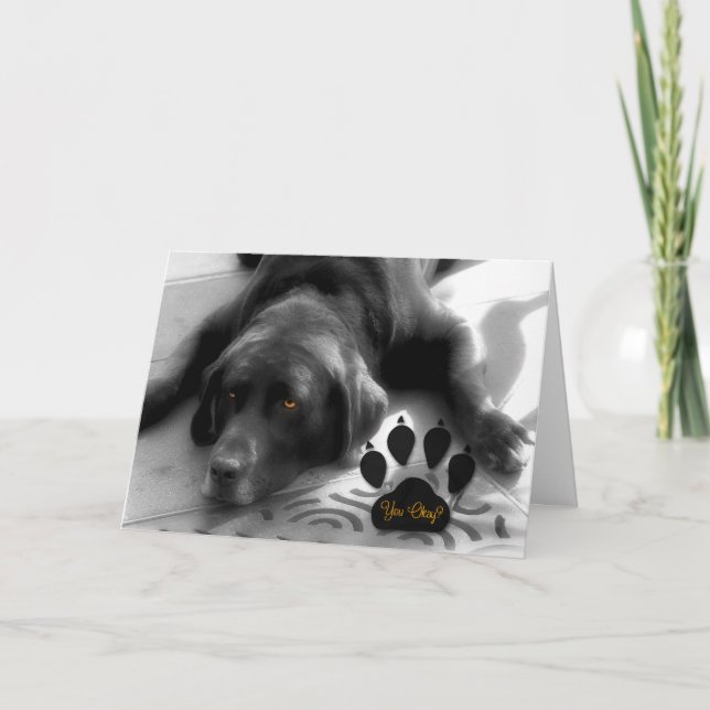 Uppmuntran till Labrador Retriever Hund älskare Kort (Framsida)