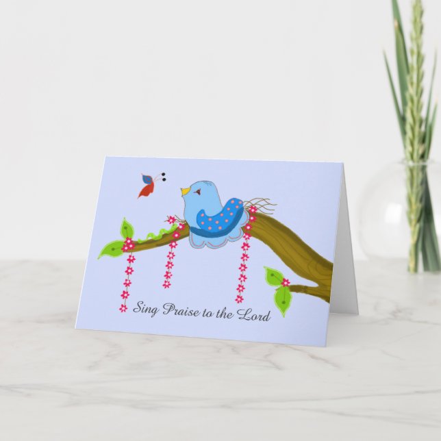 Uppmuntran till sång-fåglar kort (Framsida)