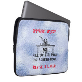 Uppmuntran "Writers Skriva". Granska senare. Laptop Fodral