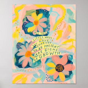 Uppmuntrande av inspirationsoffert Poster - Blommi