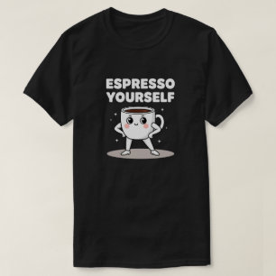 Uppmuntrande Espresso Sig Söt Kawaii Kaffe Älskare T Shirt