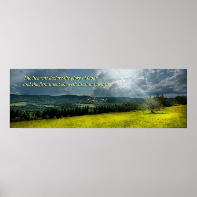 Uppmuntrande - Evig förhoppning - Psaltaren 19:1 Poster (Framsidan)