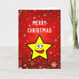 Uppmuntrande jul guldstjärna helgkort