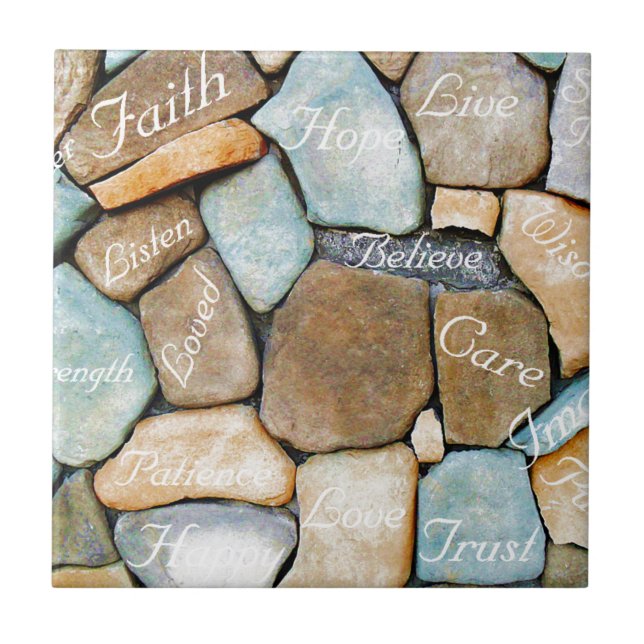 Uppmuntrande ord, Ord med hopp_ Kakelplatta (Framsidan)