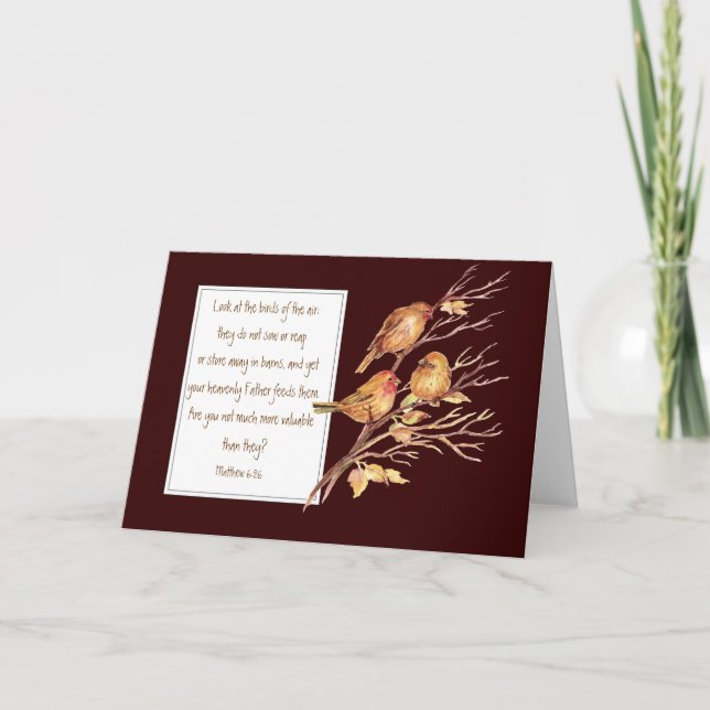 UppmuntranScripture, Matthew 6:26, Kort (Framsida)