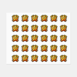 Uppmuntringens stjärna i guld - Bra gjort! Etikett