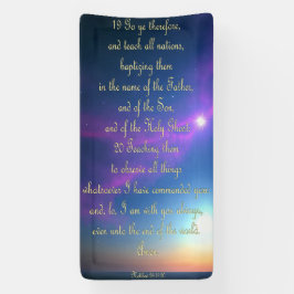 Uppmuntringsbanderoll - Matthew 28:19-20