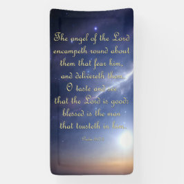 Uppmuntringsbanderoll - Psalm 34:7-8