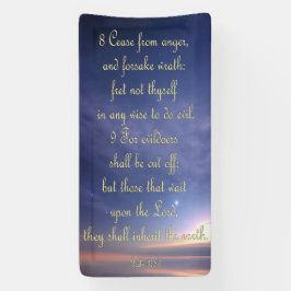 Uppmuntringsbanderoll - Psalm 37:8-9