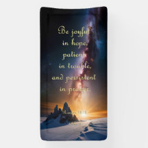 Uppmuntringsbanderoll - Romans 12:12