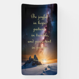 Uppmuntringsbanderoll - Romans 12:12