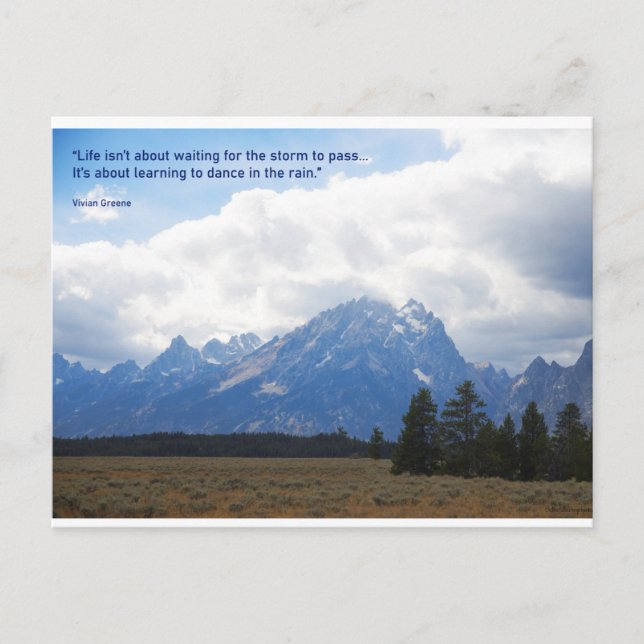 Uppmuntringskort - Dance in Rain Vykort (Framsida)