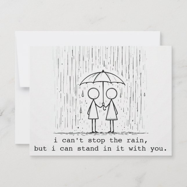 uppmuntringskort | Kort för en vän som går igenom (Framsida)