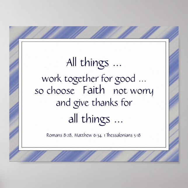 Uppmuntringsofferter för gröntens bibelskript poster (Framsidan)