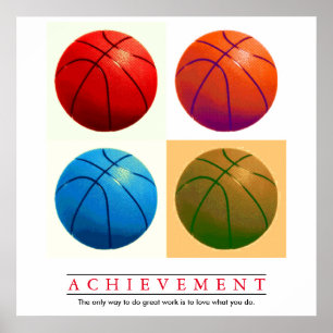 Uppnå Motiv basketbollkonst Poster