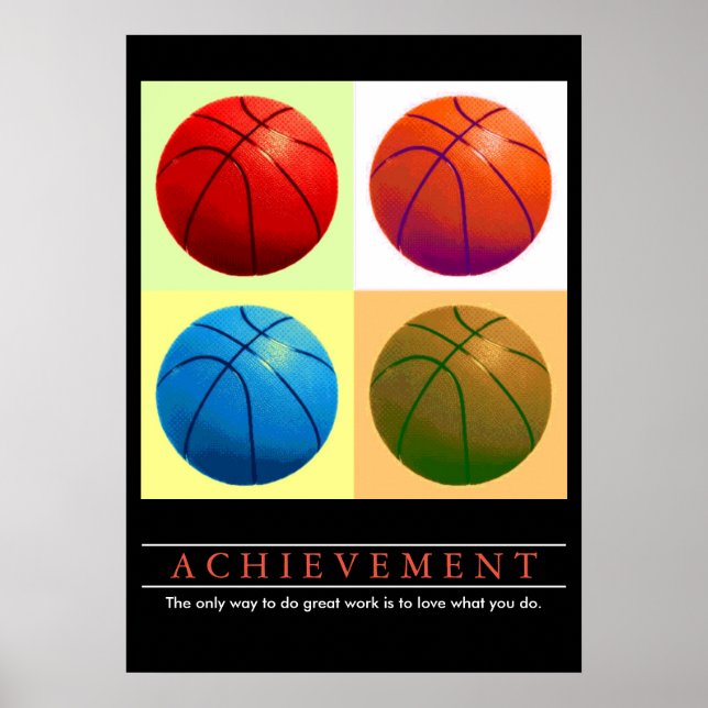 Uppnå Motiv basketbollkonst Poster (Framsidan)