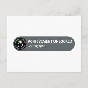 Uppnådd - Har engagerad Meddelande Vykort