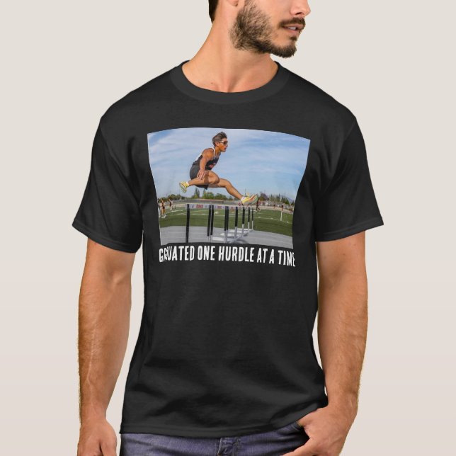 Uppnådde Ett Hinder i Taget Friidrottströja T Shirt (Framsida)