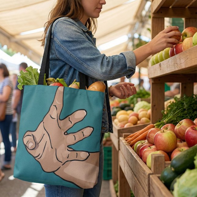 Uppnående Hand Perspektiv Tygkasse (Skapare uppladdad)