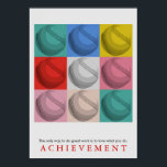 Uppnående Motiv Retro Baseball Pop Art Poster<br><div class="desc">Idrott - Digitalt Edited Art - Baseball Poster Print - Digital Tecknad Stil Artwork - College Pop Art - Computer Bilder - Det enda sättet att göra underbart arbete är att göra kärlek.</div>