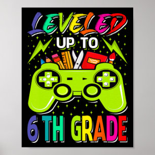 Uppnått 6:e klass Gamer Tillbaka till skolan Först Poster