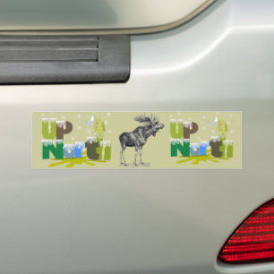 UppNorra Vintagen Moose Bildekal