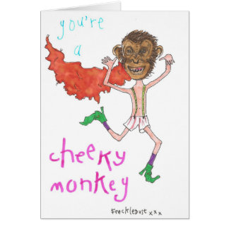 uppnosig apa hälsningskort