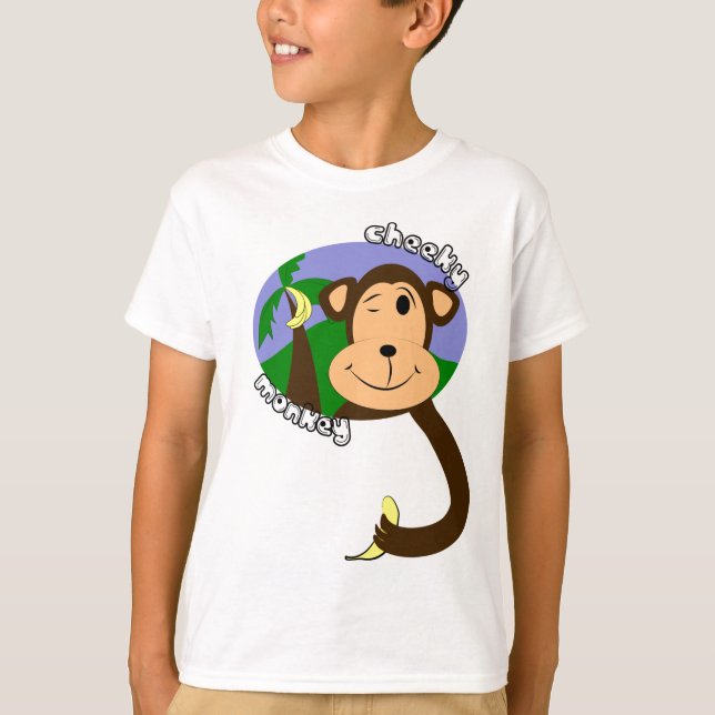 Uppnosig apa t-shirt (Framsida)