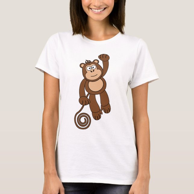 Uppnosig apadesign tee shirt (Framsida)