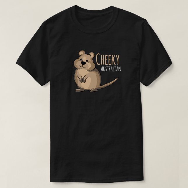 Uppnosig australiensisk gullig Quokka T-tröja T Shirt (Design framsida)