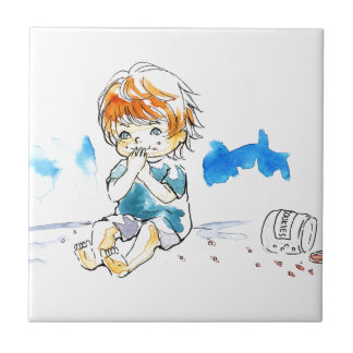 Uppnosig kakaEaterfärg Kakelplatta