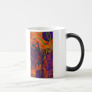 Uppnosig orange kattmugg magisk mugg