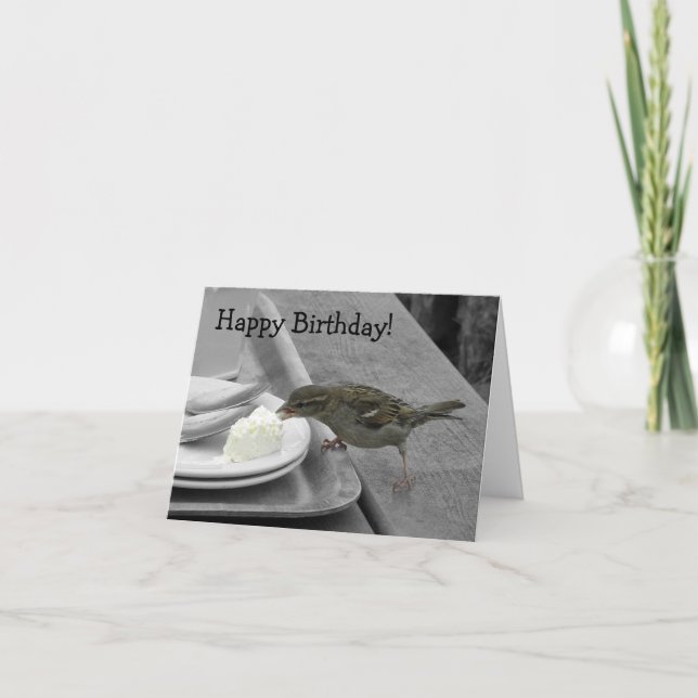 Uppnosig Sparrow Notecard Kort (Framsida)