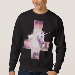 Uppochnervänd arg Unicorntröja Sweatshirt