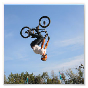 Uppochnervänd Flip för BMX Fototryck