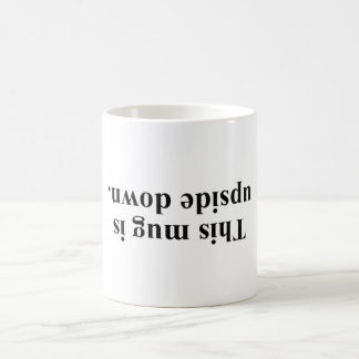 Uppochnervänd mugg