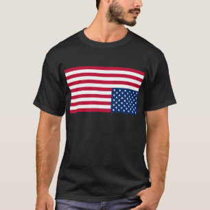 Uppochnervänd USA flagga (nödsignalen) T-shirt