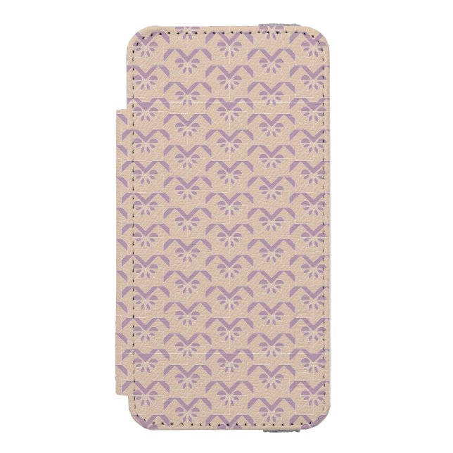 Uppochnervänt lavendelmönster incipio iPhone wallet skal (Folio Framsidan)